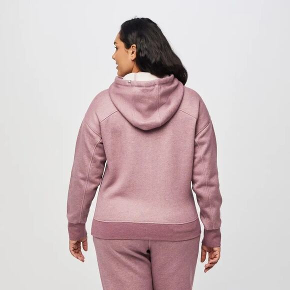 Figs‎ Women's Mauve Purple Off-Shift Long Sleeves Hoodie Sweatshirt Size Small - Picture 6 of 6